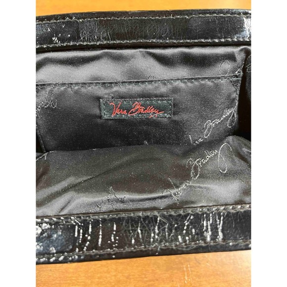 VERA BRADLEY Wristlet Clutch Jacquard Black Red Flowers Limited Edition - Picture 5 of 6